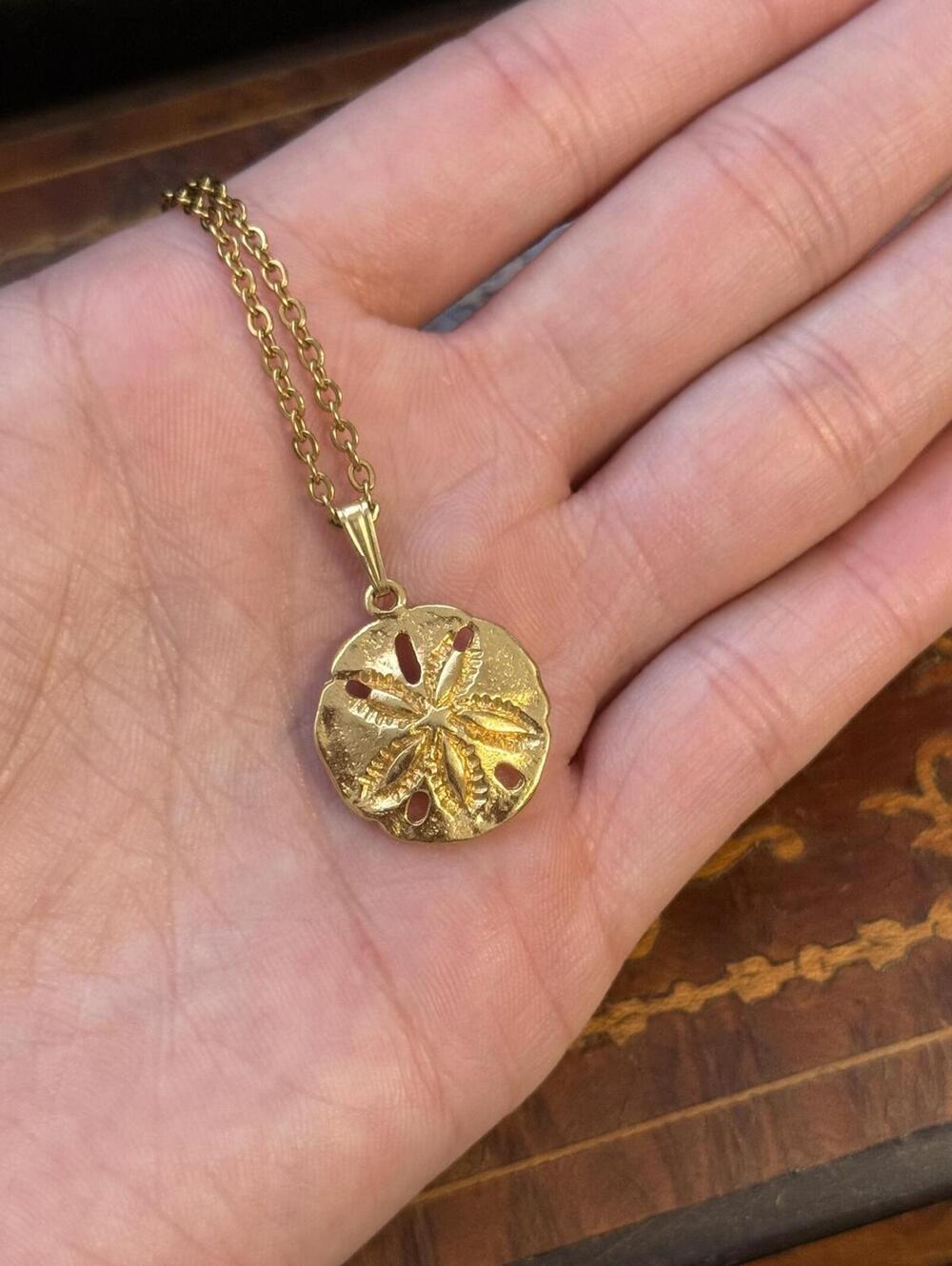 Vintage Napier Sand Dollar Pendant Necklace
